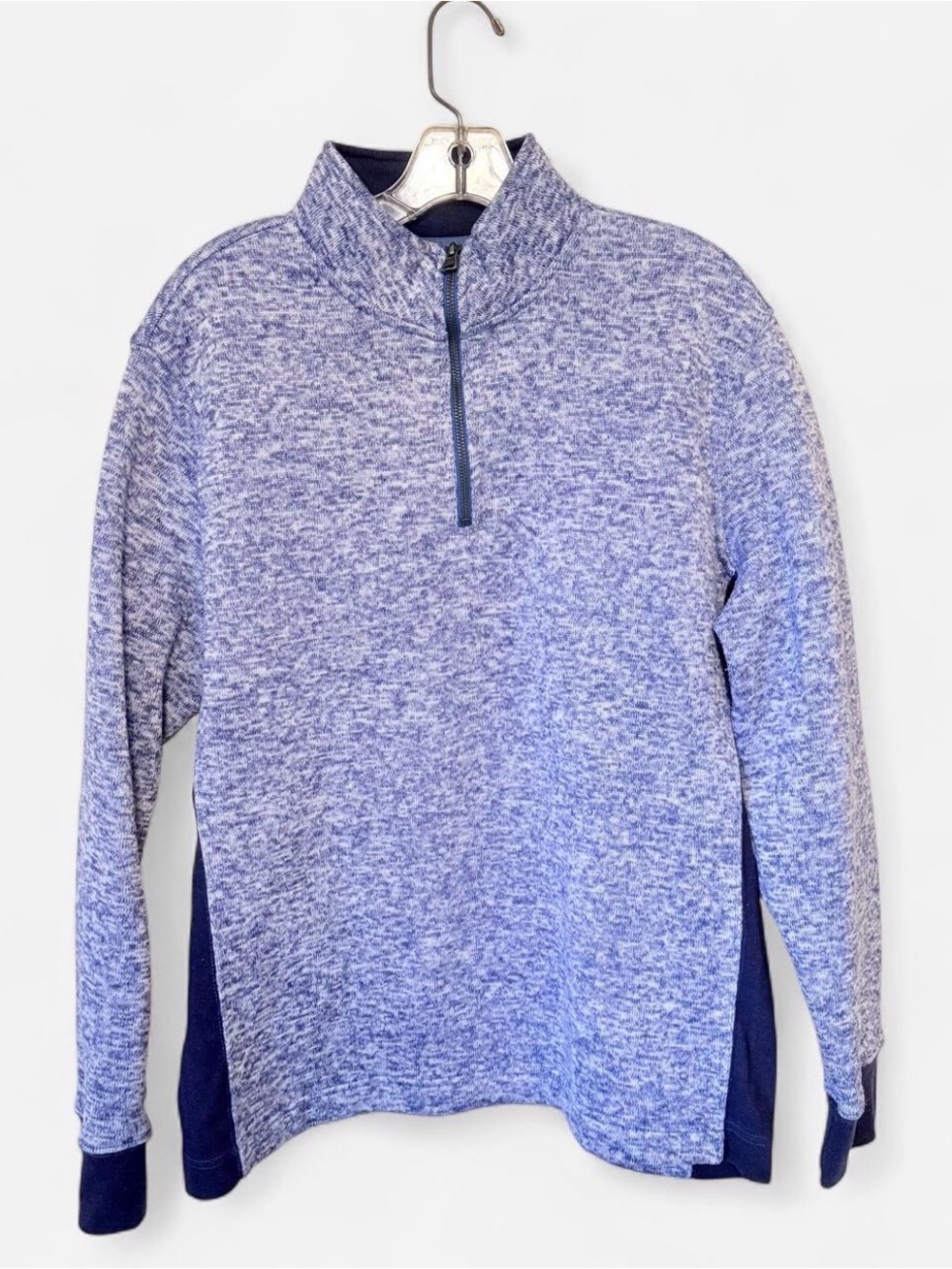 Merona Men's Blue Heather Quarter-Zip Pullover